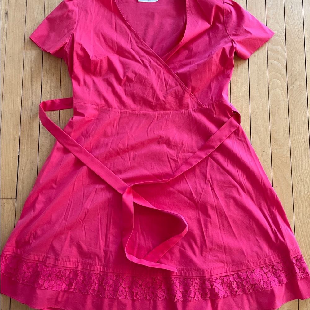 Tahari | Pink Wrap Dress